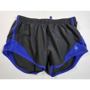 Jullian Micheals Athletic Shorts Built In Brief Womens Size Small Black/blue